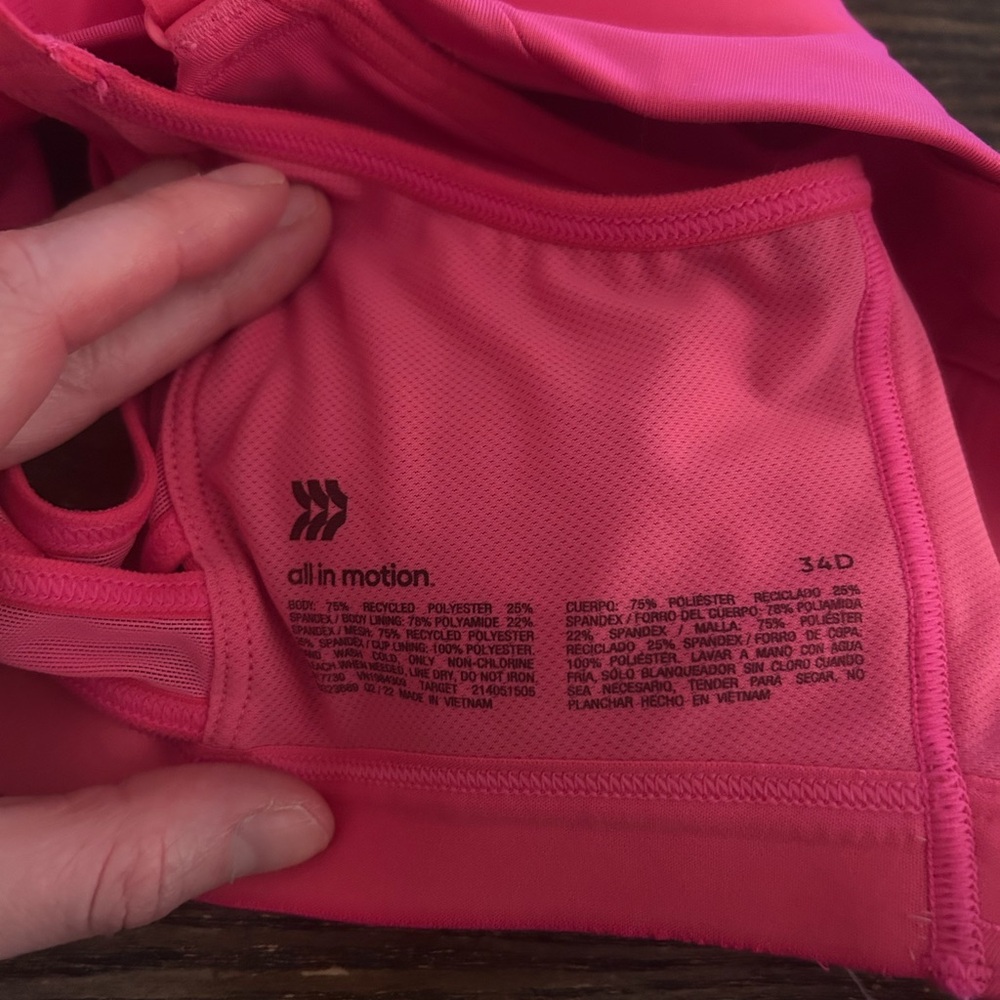 All in motion Vibrant Pink Supportive Bra - Picture 3 of 3